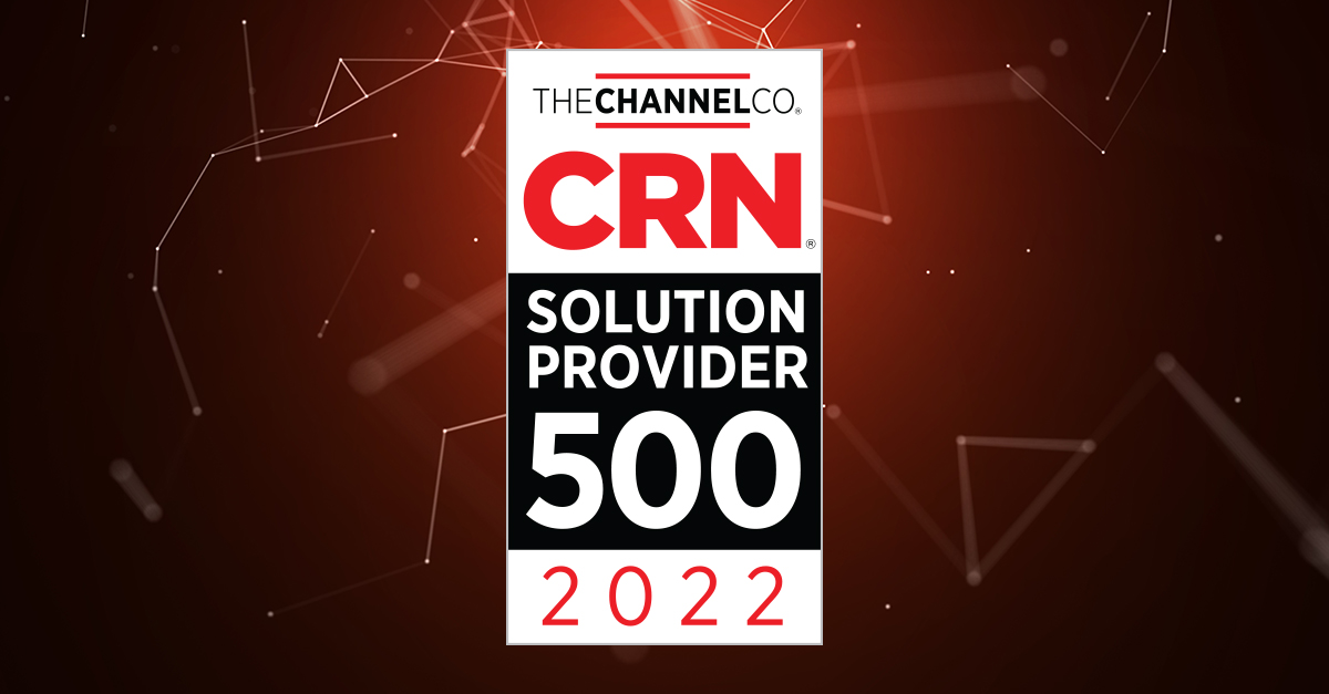 CRN Solution Provider 500 badge for 2022, awarded by The Channel Company